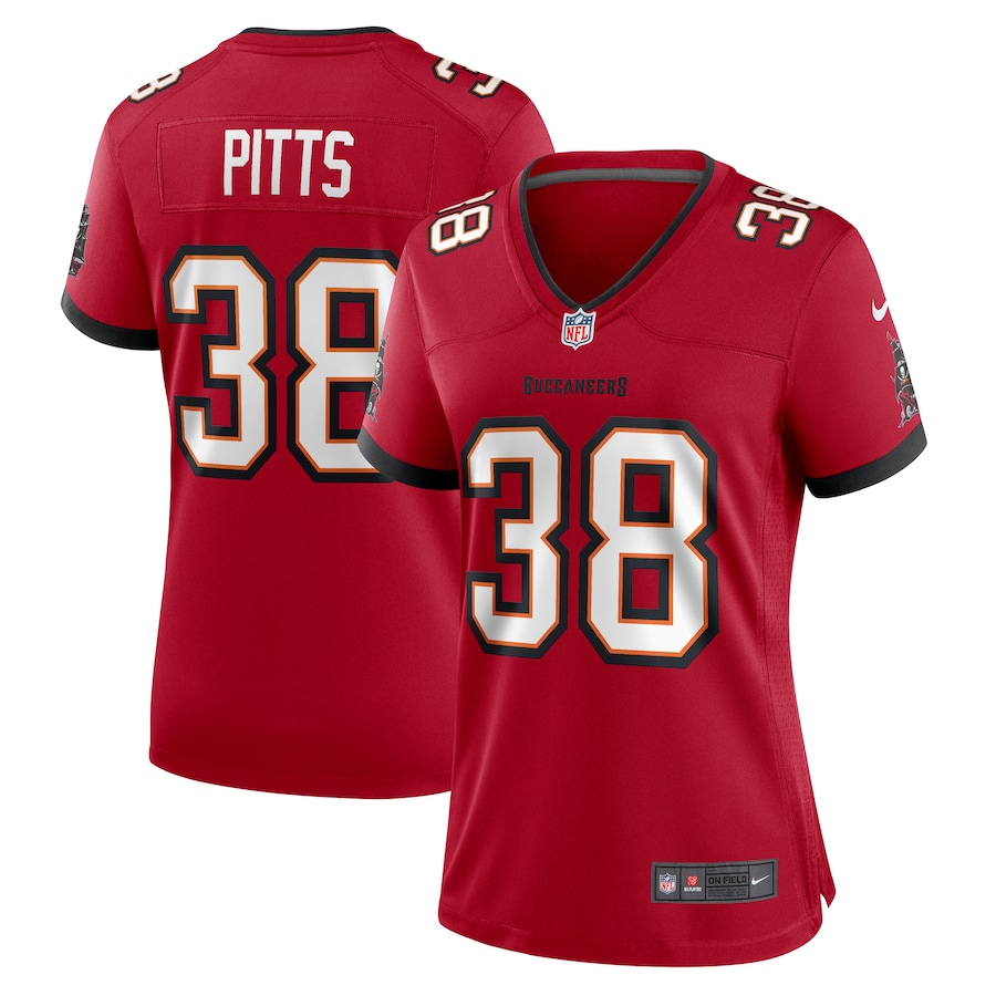 Women's Tampa Bay Buccaneers Derrek Pitts Nike  Red  Game Jersey - Puhuasuan