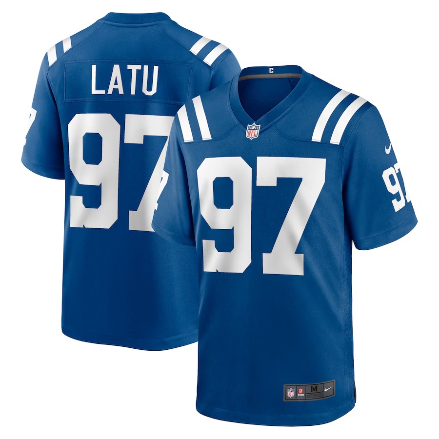 Men's Indianapolis Colts Laiatu Latu Nike Royal Player Game Jersey - Puhuasuan