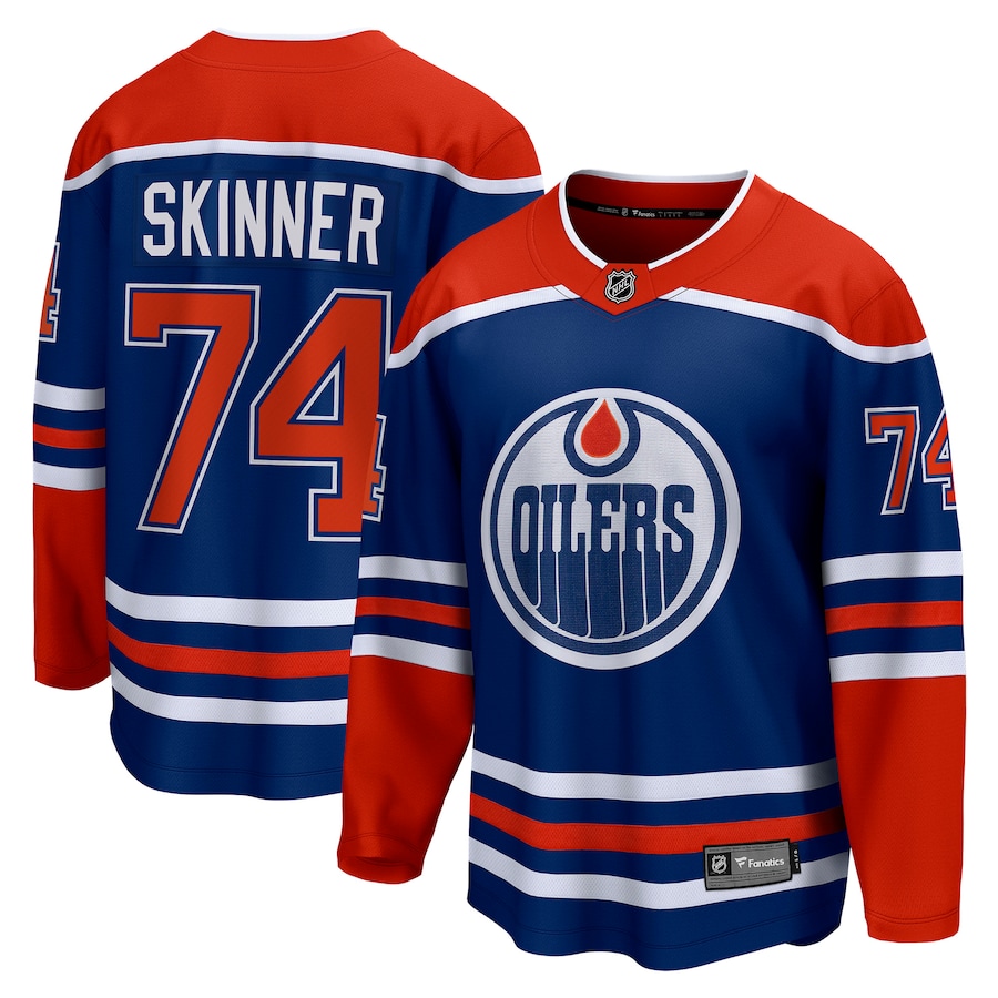 Men's Edmonton Oilers Stuart Skinner Fanatics Royal Home Breakaway Player Jersey - Puhuasuan