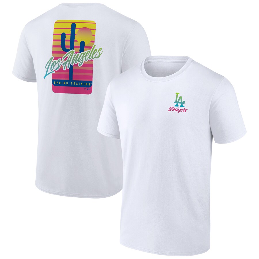 Men's Los Angeles Dodgers White Spring Break T-Shirt - Puhuasuan