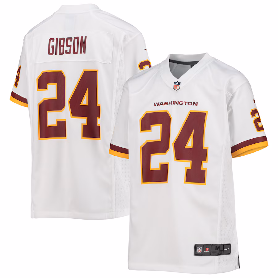 Youth Washington Football Team Antonio Gibson Nike White Game Jersey - Puhuasuan