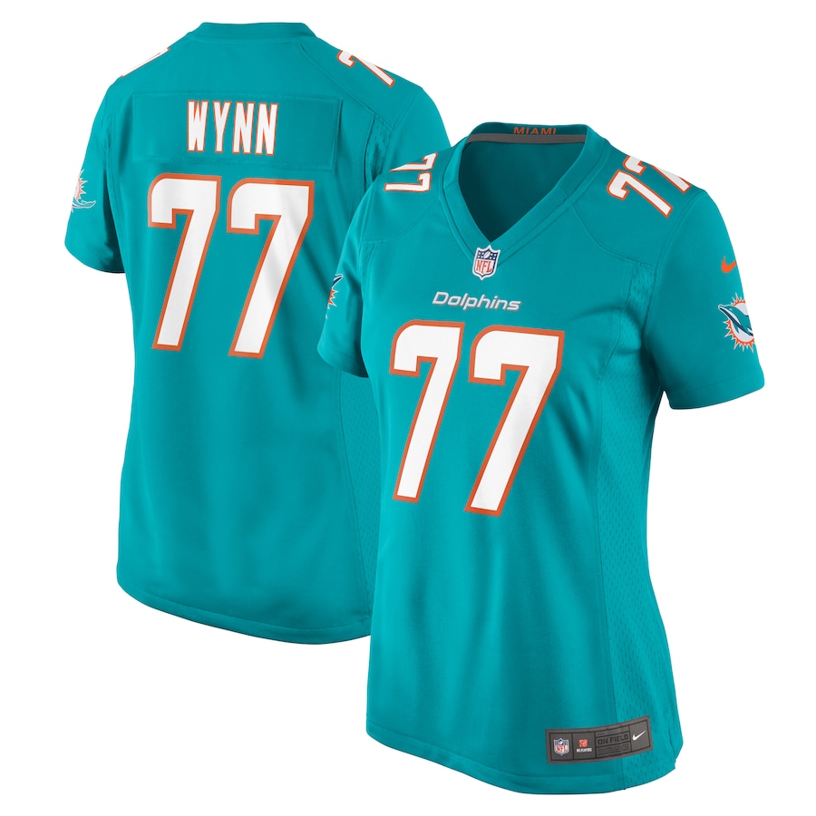 Women's Miami Dolphins Isaiah Wynn Nike Aqua Game Jersey - Puhuasuan
