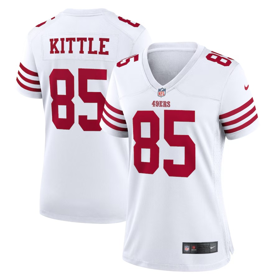 Women's San Francisco 49ers George Kittle Nike White Game Jersey - Puhuasuan