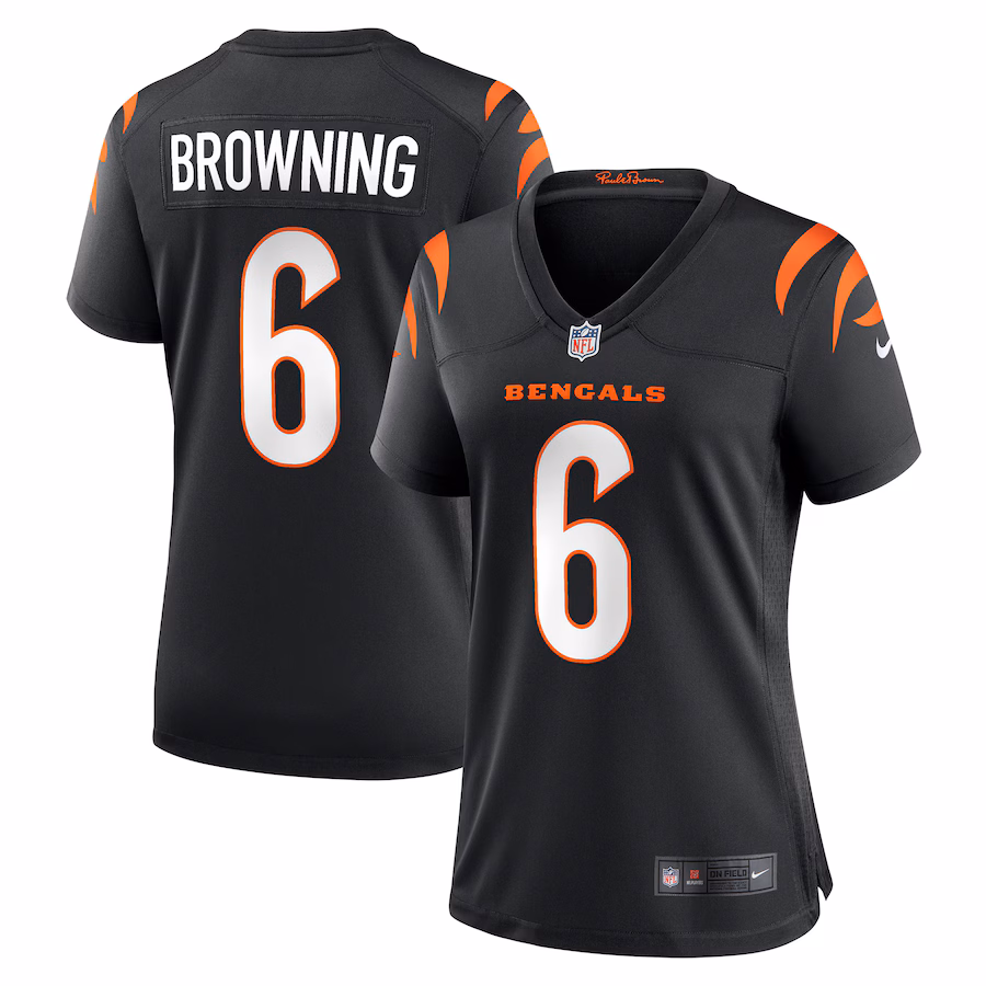 Women's Cincinnati Bengals Jake Browning Nike Black Game Jersey - Puhuasuan