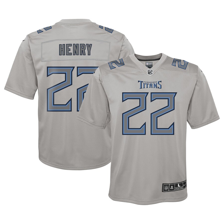 Youth Tennessee Titans Derrick Henry Nike Gray Atmosphere Game Jersey - Puhuasuan