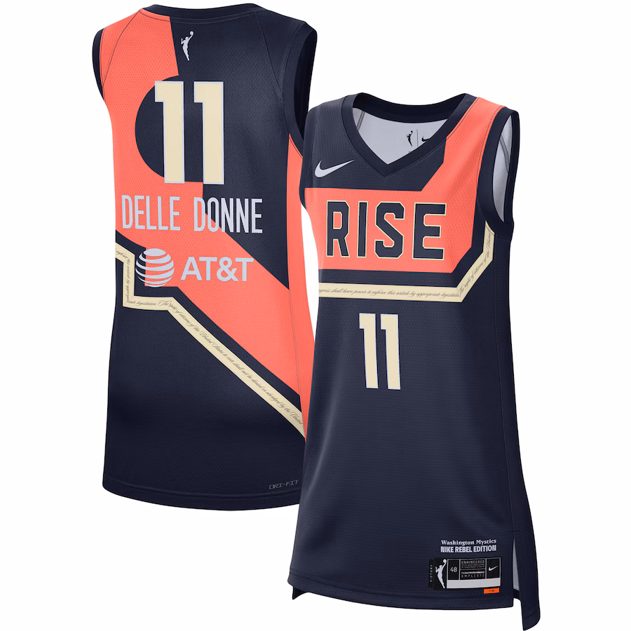 Women's Washington Mystics Elena Delle Donne Nike Navy 2021 Rebel Edition Victory Player Jersey - Puhuasuan