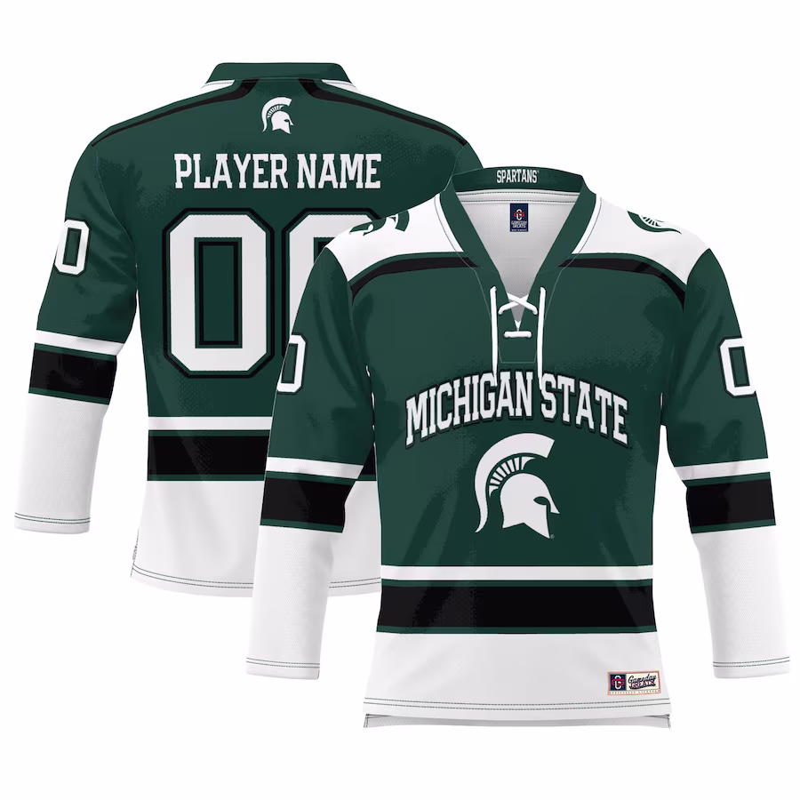 Michigan State Spartans GameDay Greats Men's Ice Hockey NIL Pick-A-Player Jersey - Green - Puhuasuan