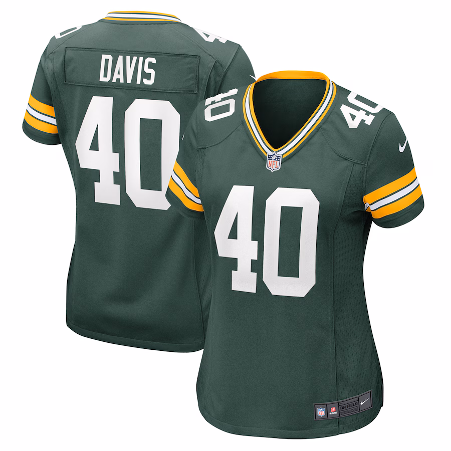 Women's Green Bay Packers LJ Davis Nike Green Game Jersey - Puhuasuan