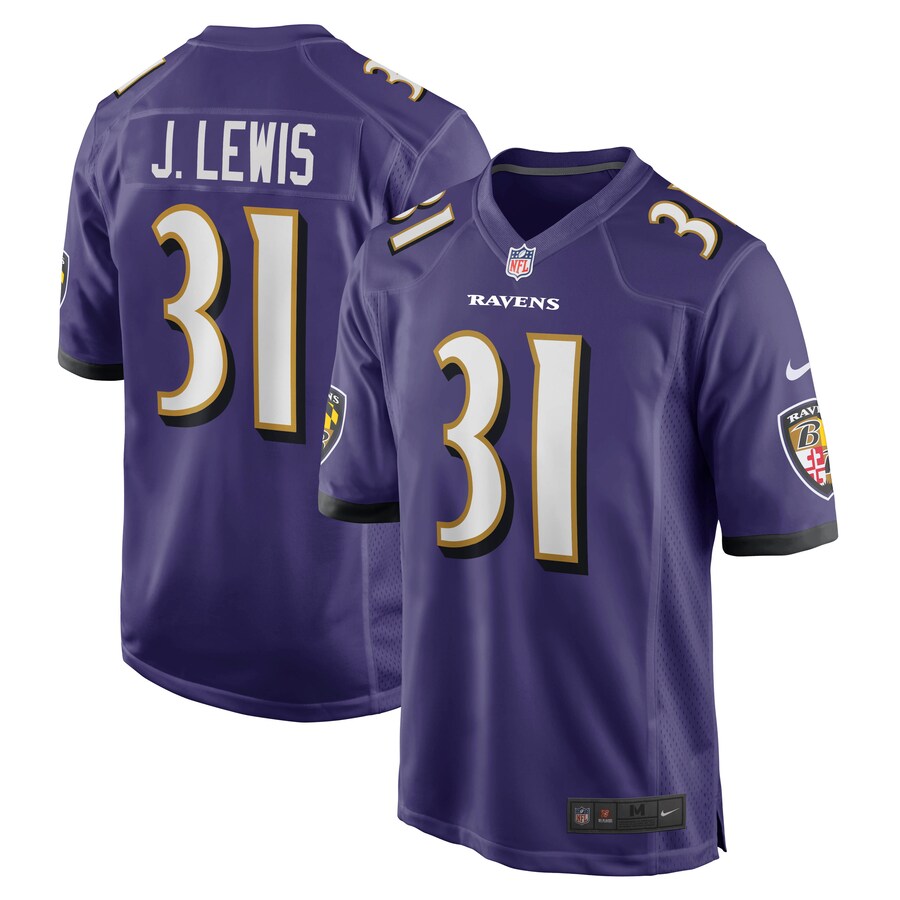Men's Baltimore Ravens Jamal Lewis Nike Purple Game Retired Player Jersey - Puhuasuan