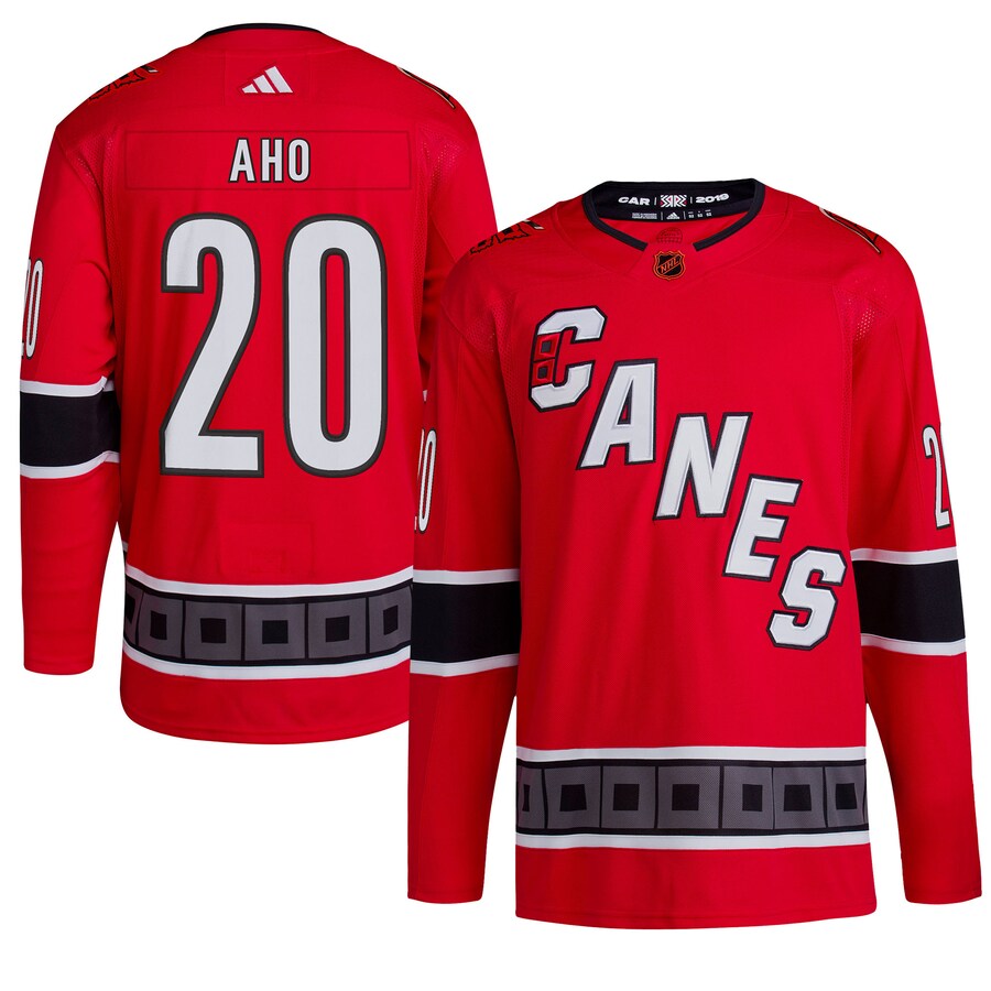 Men's Carolina Hurricanes Sebastian Aho adidas Red Reverse Retro 2.0 Authentic Player Jersey - Puhuasuan