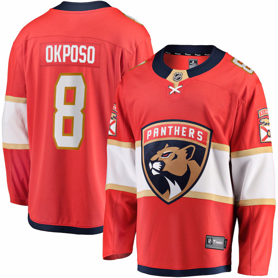 Men's Florida Panthers Kyle Okposo Fanatics Red Home Premier Breakaway Player Jersey - Puhuasuan