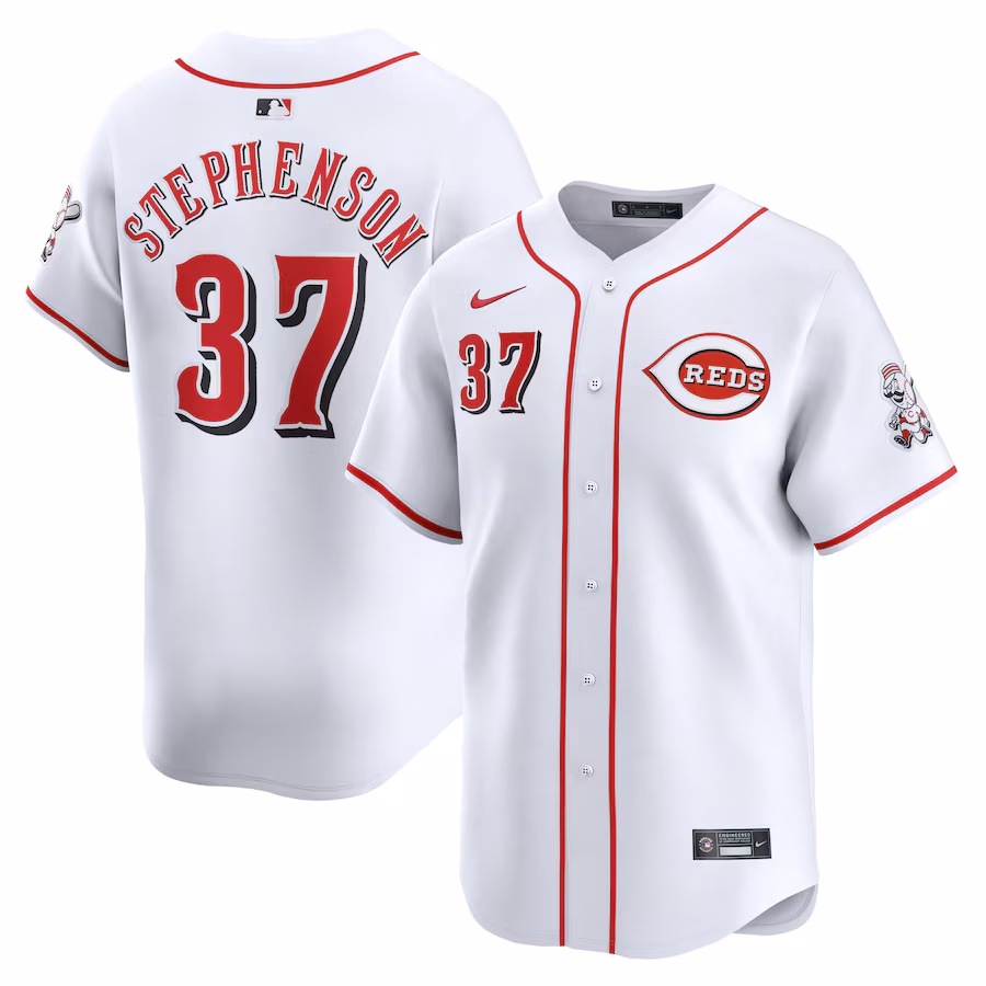 Men's Cincinnati Reds Tyler Stephenson Nike White Home Limited Player Jersey - Puhuasuan