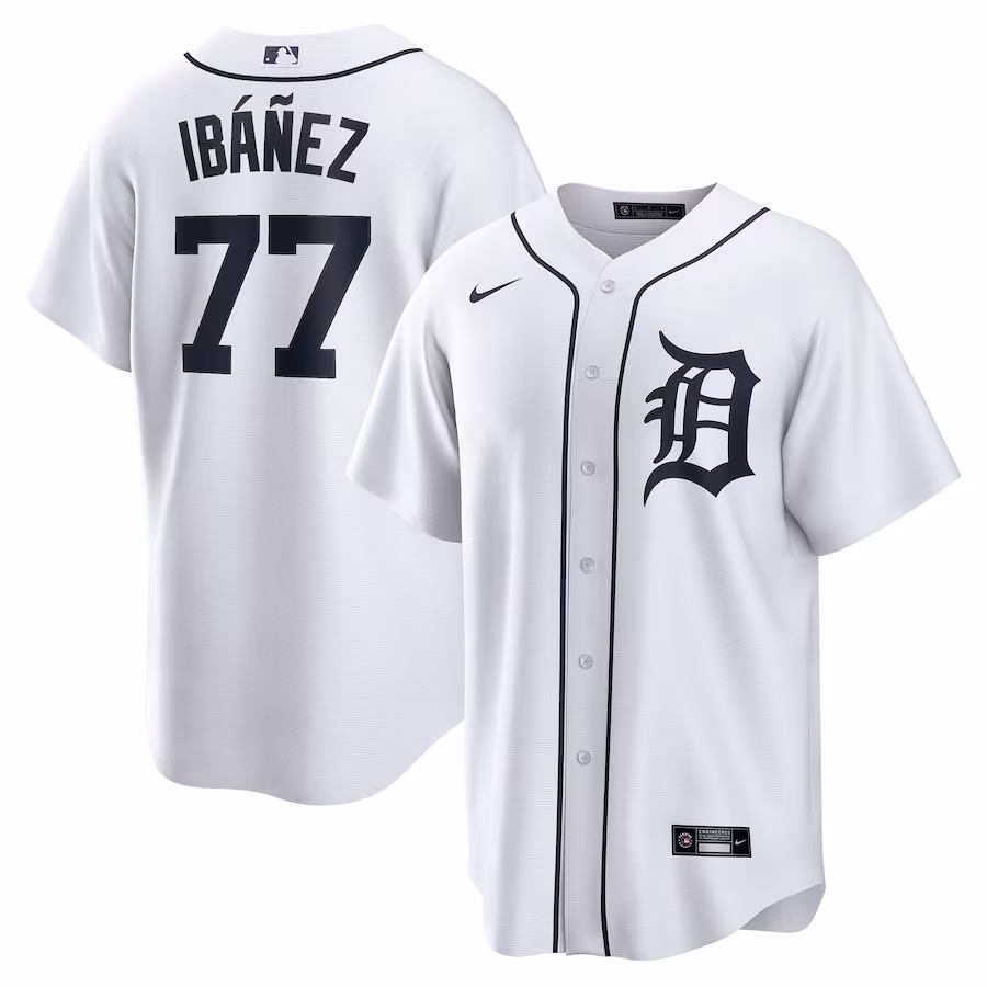 Men's Detroit Tigers Andy Ibáñez Nike White Home  Replica Player Jersey - Puhuasuan