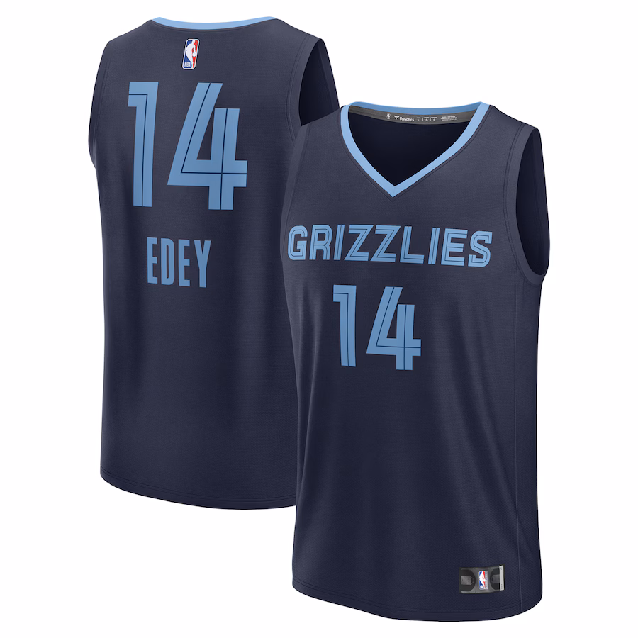 Men's Memphis Grizzlies Zach Edey Fanatics Navy 2024 NBA Draft Fast Break Player Jersey - Icon Edition - Puhuasuan