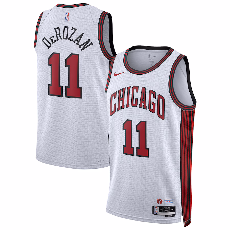 Unisex Chicago Bulls DeMar DeRozan Nike White 2022/23 Swingman Jersey - City Edition - Puhuasuan