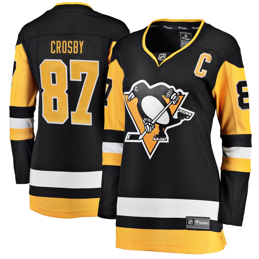 Women's Pittsburgh Penguins Sidney Crosby Fanatics Branded Black Home Breakaway Player Jersey - Puhuasuan