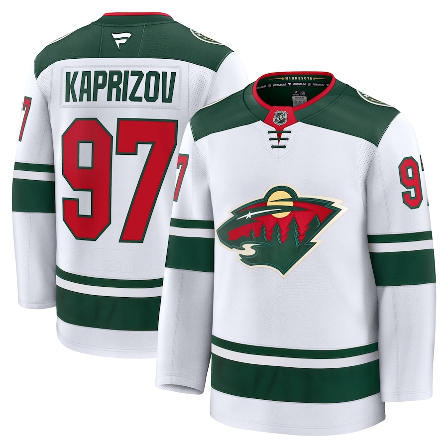 Men's Minnesota Wild Kirill Kaprizov Fanatics White Away Premium Jersey - Puhuasuan