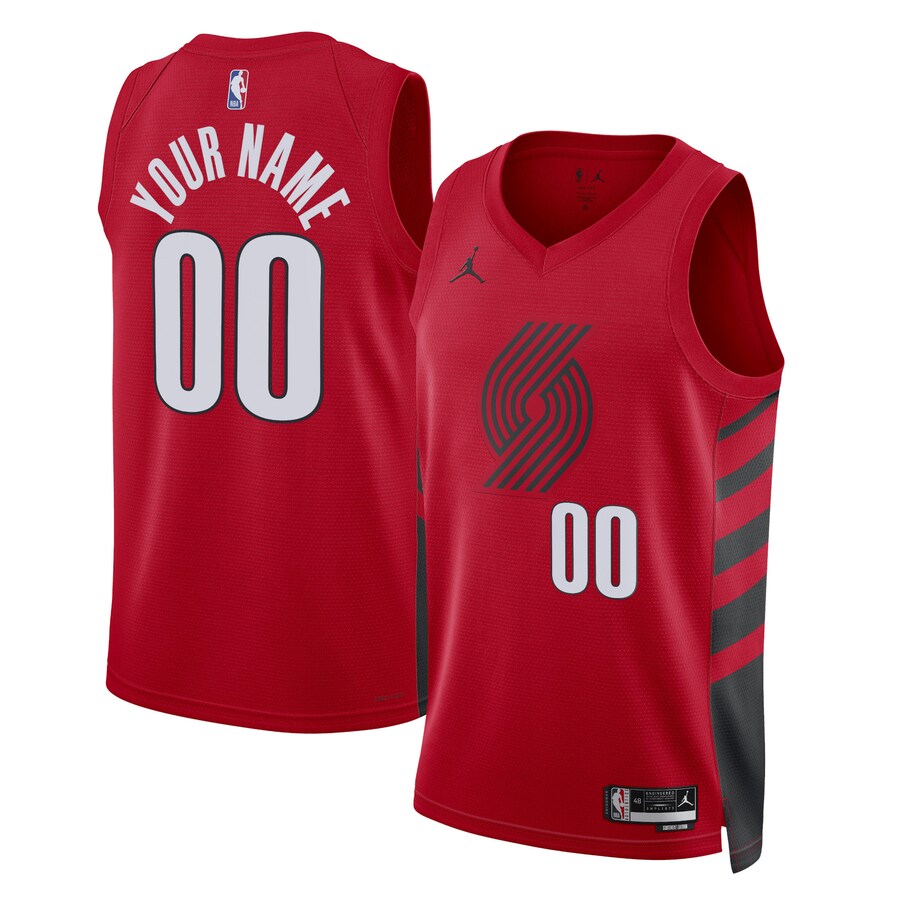 Unisex Portland Trail Blazers Jordan Brand Red 2022/23 Swingman Custom Jersey - Statement Edition - Puhuasuan