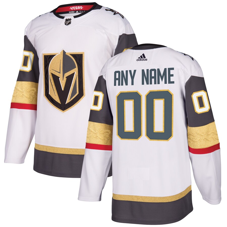 Men's Vegas Golden Knights adidas White Away Authentic Custom Jersey - Puhuasuan