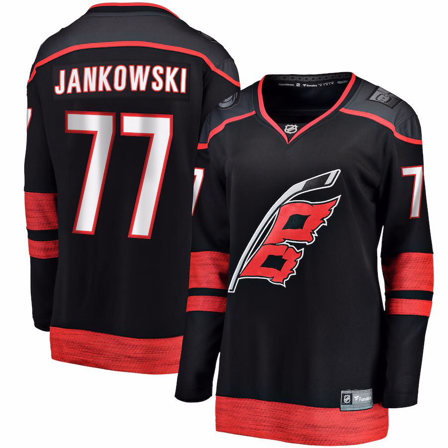 Women's Carolina Hurricanes Mark Jankowski Fanatics Black Home Breakaway Player Jersey - Puhuasuan