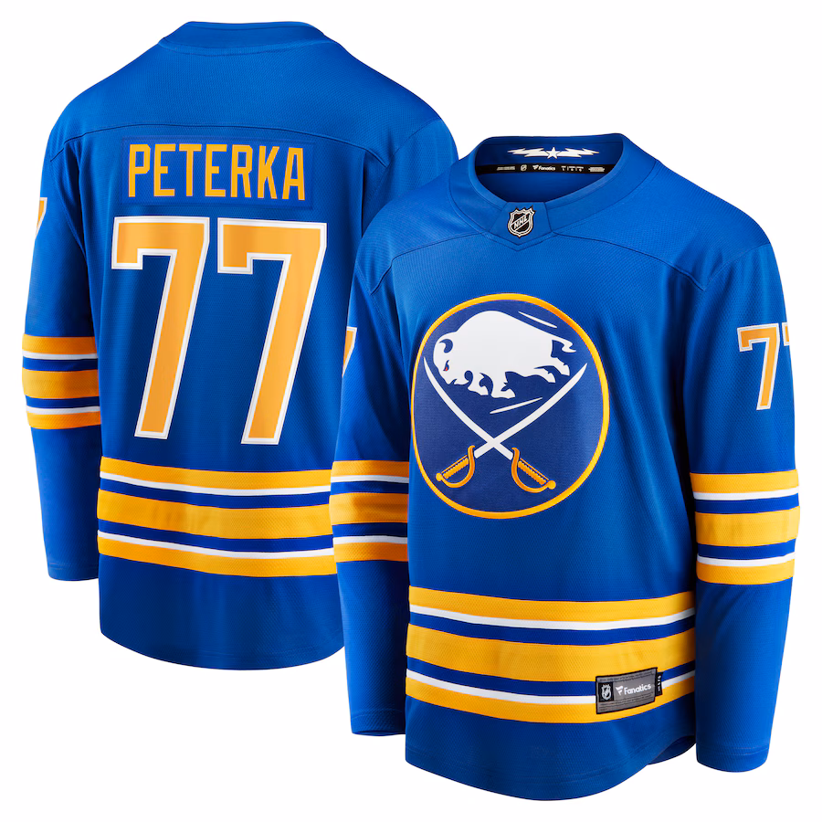 Men's Buffalo Sabres JJ Peterka Fanatics Royal Home Breakaway Jersey - Puhuasuan