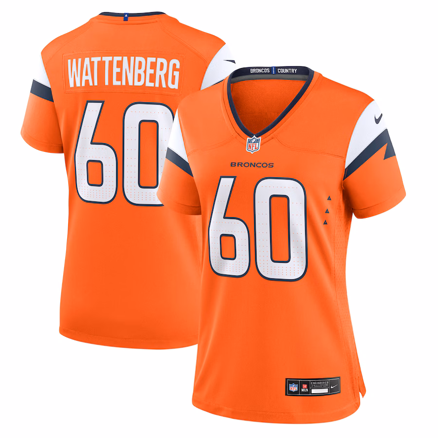 Women's Denver Broncos Luke Wattenberg Nike Orange Team Game Jersey - Puhuasuan
