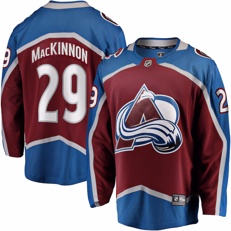 Men's Colorado Avalanche Nathan MacKinnon Fanatics Burgundy Home Breakaway Jersey - Puhuasuan