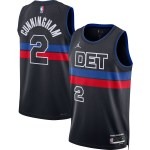 Unisex Detroit Pistons Cade Cunningham Jordan Brand Black Swingman Jersey - Statement Edition - Puhuasuan