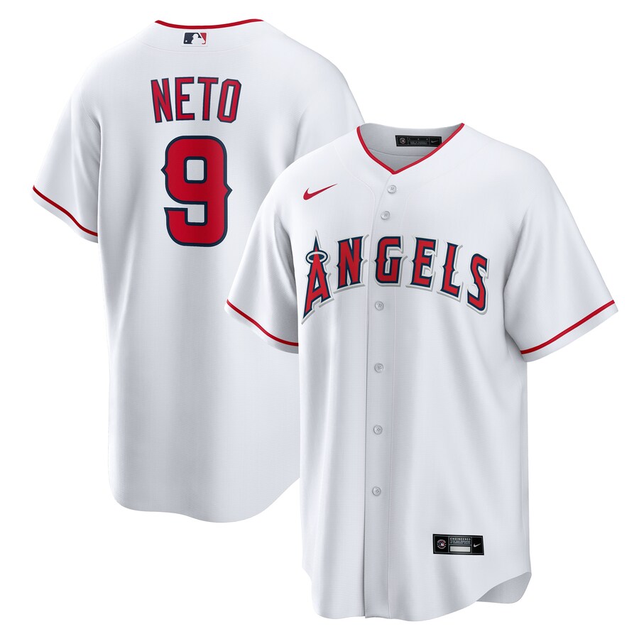 Men's Los Angeles Angels Zach Neto Nike White Home Replica Jersey - Puhuasuan
