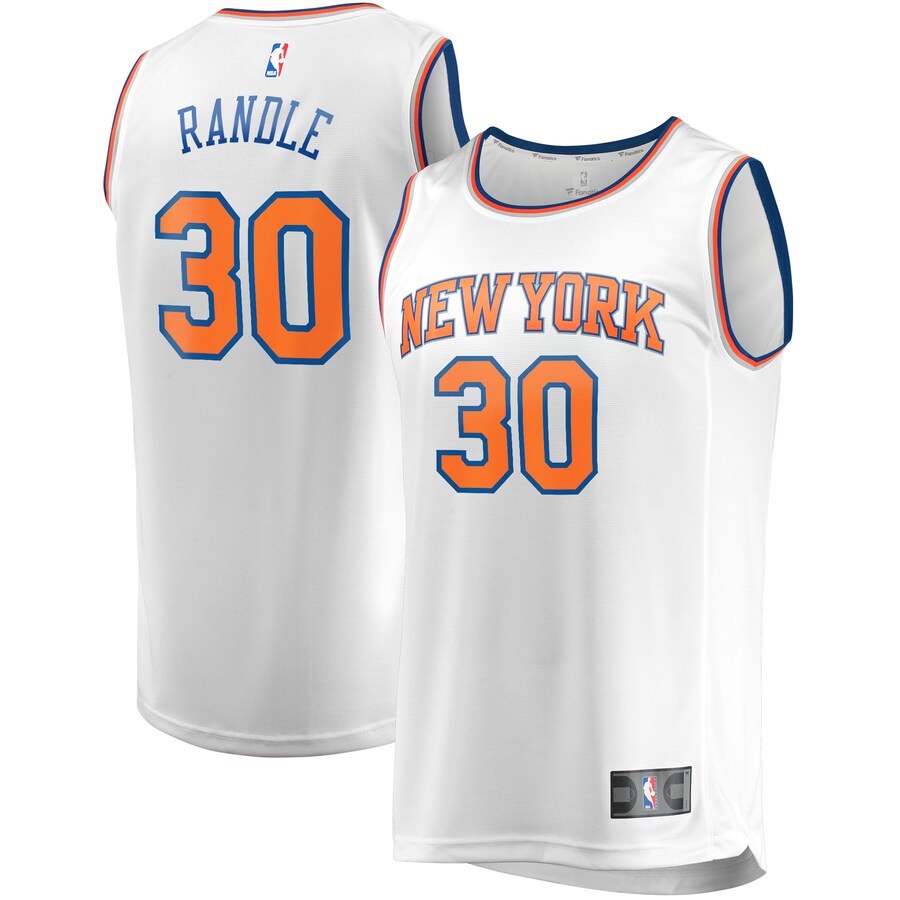 Men's New York Knicks Julius Randle Fanatics White Fast Break Replica Player Jersey - Association Edition - Puhuasuan