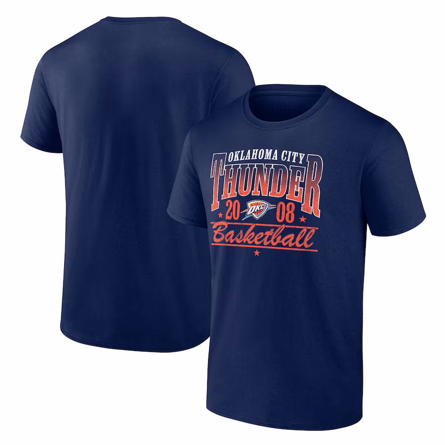 Men's Oklahoma City Thunder  Navy Give And Go Play T-Shirt - Puhuasuan