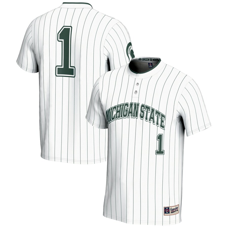 #1 Michigan State Spartans GameDay Greats Lightweight Softball Jersey - White - Puhuasuan