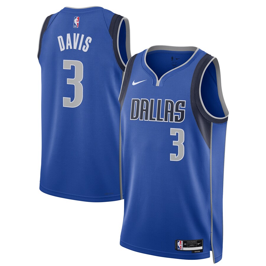 Unisex Dallas Mavericks Anthony Davis Nike Blue Swingman Player Jersey - Icon Edition - Puhuasuan