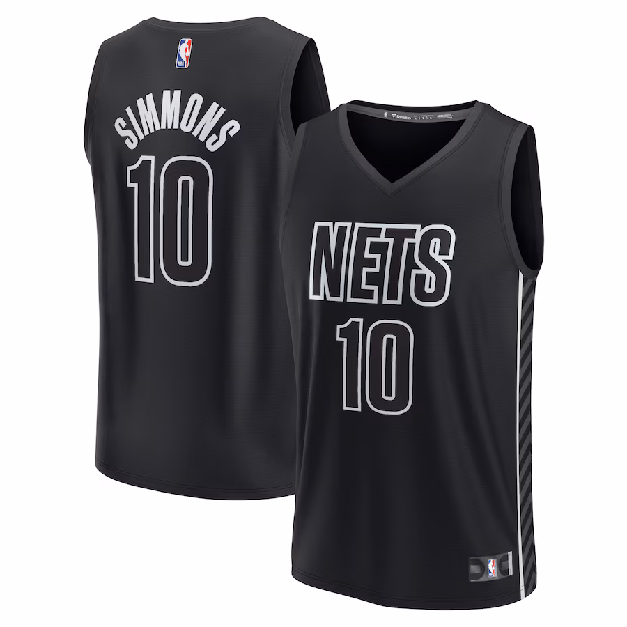 Men's Brooklyn Nets Ben Simmons Fanatics Black Fast Break Replica Player Jersey - Statement Edition - Puhuasuan