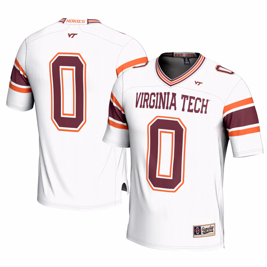 Youth GameDay Greats #0 White Virginia Tech Hokies Football Jersey - Puhuasuan
