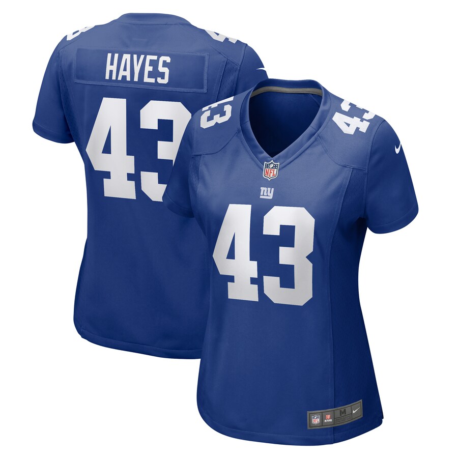 Women's New York Giants Kaleb Hayes Nike  Royal Team Game Jersey - Puhuasuan