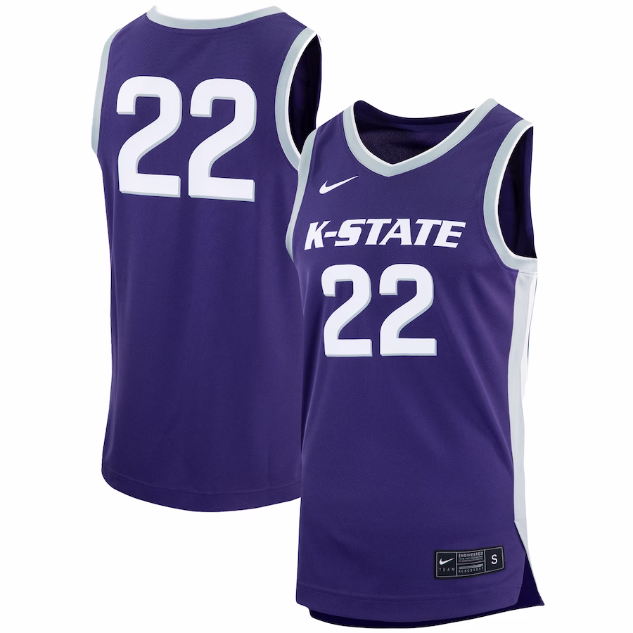 #22 Kansas State Wildcats Nike Replica Basketball Jersey - Purple - Puhuasuan