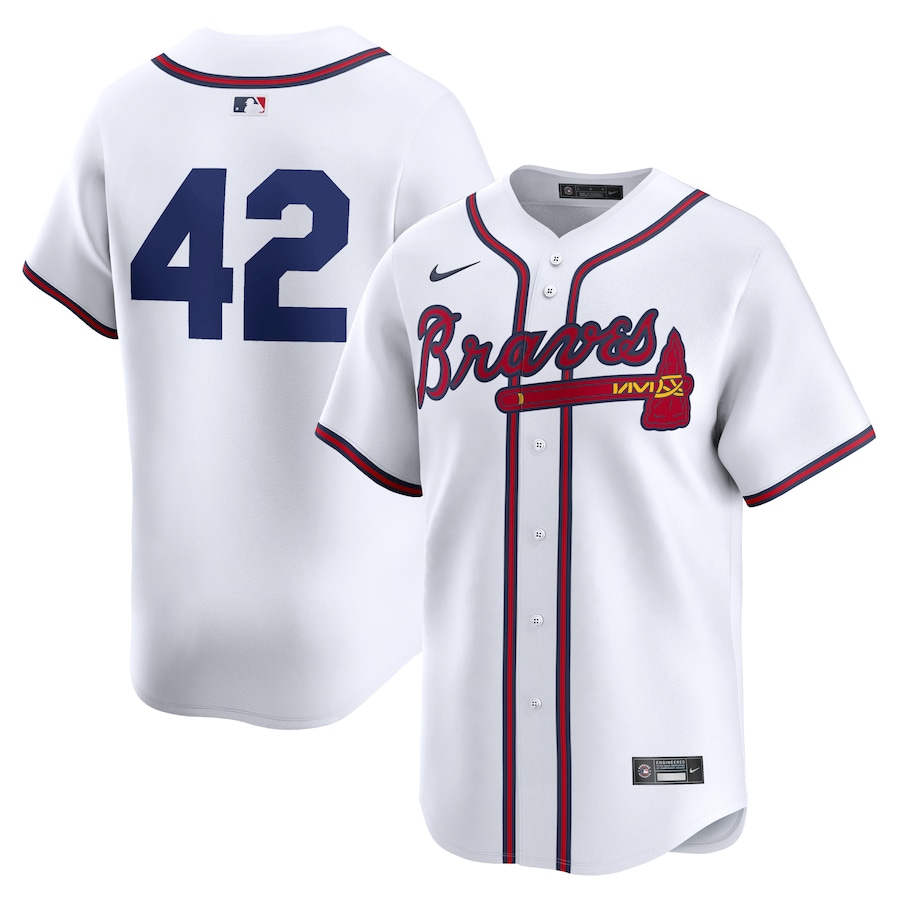 Men's Atlanta Braves  Nike White 2024 Jackie Robinson Day Home Limited Jersey - Puhuasuan