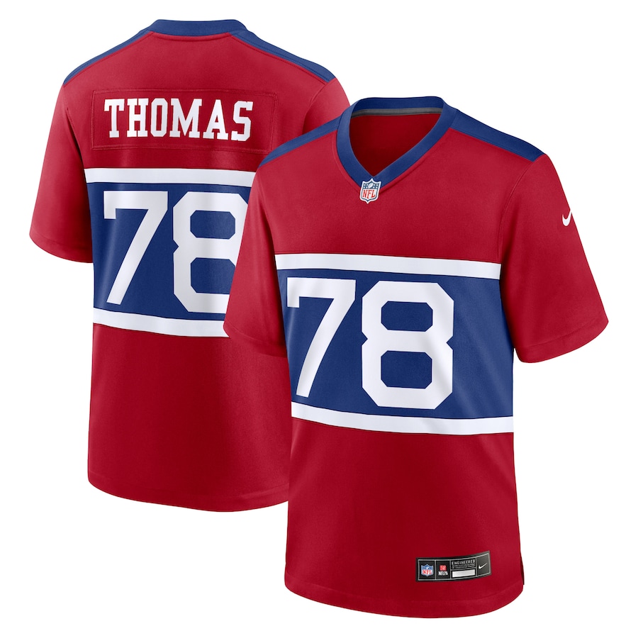 Men's New York Giants Andrew Thomas Nike Century Red Alternate Player Game Jersey - Puhuasuan