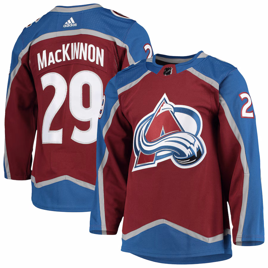 Men's Colorado Avalanche Nathan MacKinnon adidas Burgundy Home Primegreen Authentic Player Jersey - Puhuasuan