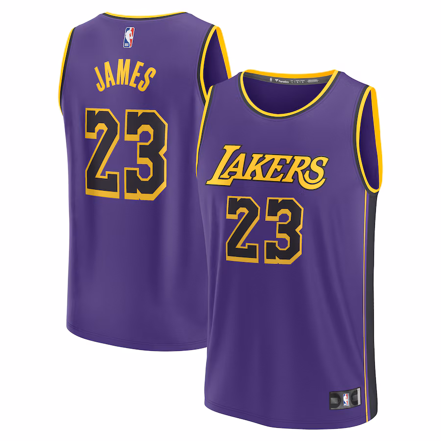 Youth Los Angeles Lakers LeBron James Fanatics Purple Fast Break Replica Player Jersey - Statement Edition - Puhuasuan