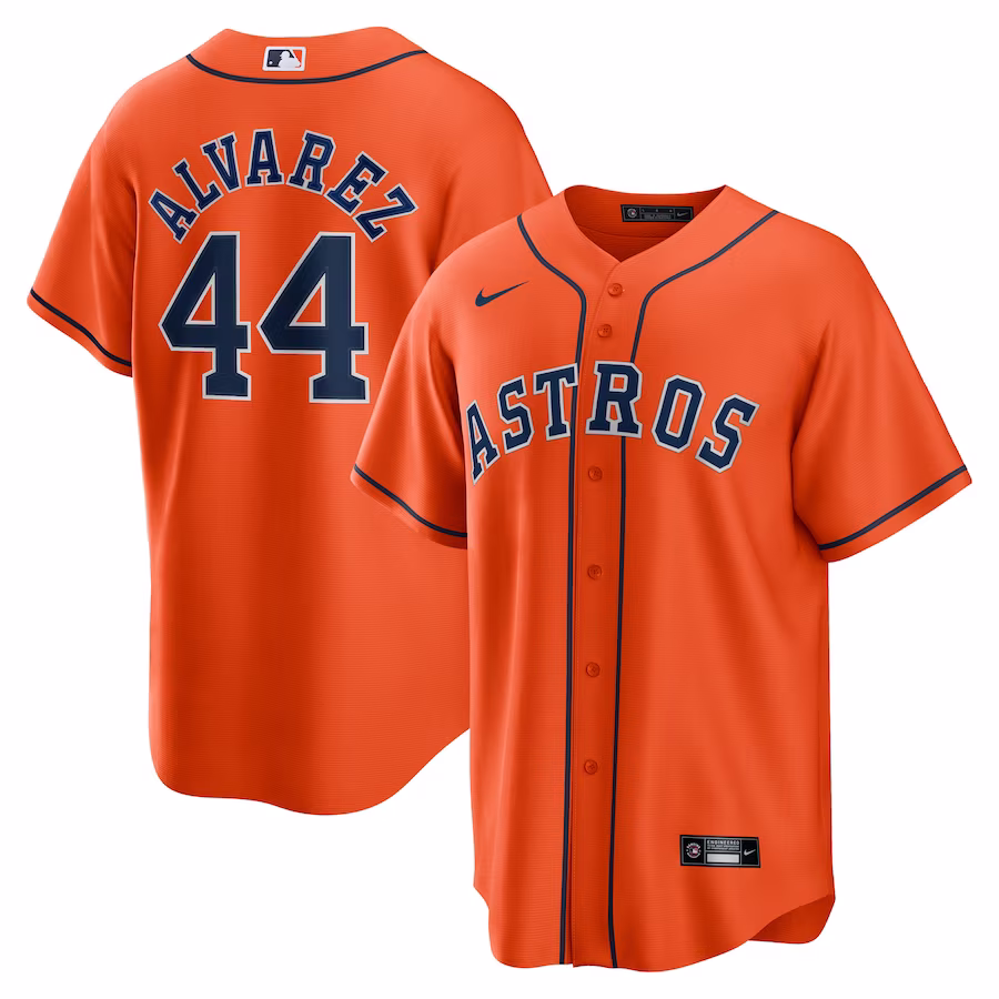 Men's Houston Astros Yordan Álvarez Nike Orange Alternate Replica Player Jersey - Puhuasuan