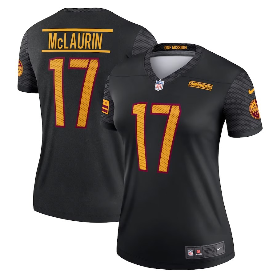 Women's Washington Commanders Terry McLaurin Nike Black Alternate Legend Player Performance Top - Puhuasuan