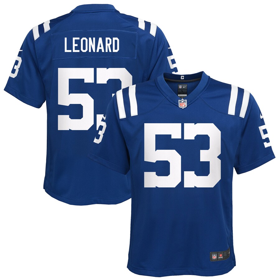 Youth Indianapolis Colts Shaquille Leonard Nike Royal Game Jersey - Puhuasuan
