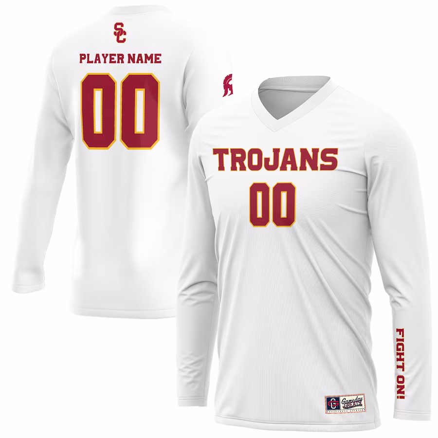 USC Trojans GameDay Greats Unisex NIL Pick-A-Player Lightweight Volleyball Jersey?�C White - Puhuasuan