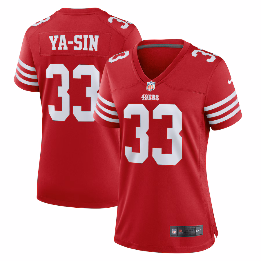 Women's San Francisco 49ers Rock Ya-Sin Nike  Scarlet Team Game Jersey - Puhuasuan