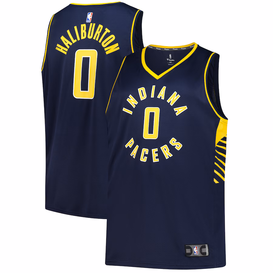 Men's Indiana Pacers Tyrese Haliburton Fanatics Navy Big & Tall Fast Break Jersey - Icon Edition - Puhuasuan