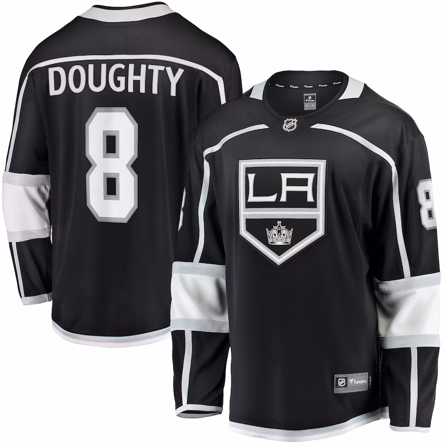 Men's Los Angeles Kings Drew Doughty Fanatics Black Home Breakaway Jersey - Puhuasuan