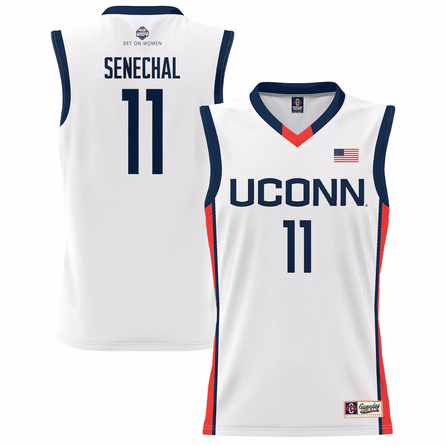 Unisex GameDay Greats Lou Lopez-Senechal White UConn Huskies Lightweight Basketball Alumni Jersey - Puhuasuan