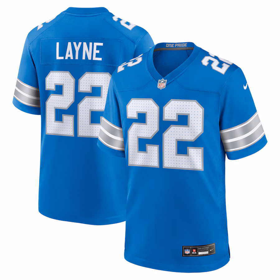 Men's Detroit Lions Bobby Layne Nike Blue Retired Player Game Jersey - Puhuasuan
